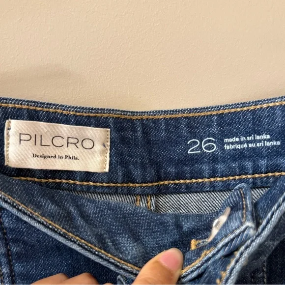 Pilcro Anthropologie NWT The Emory Pleated High-Rise Wide-Leg Jeans size 26 blue - Picture 9 of 9